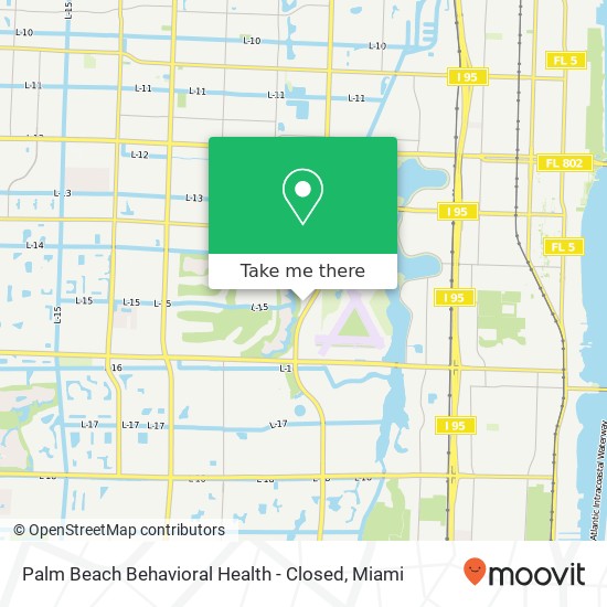 Palm Beach Behavioral Health - Closed map