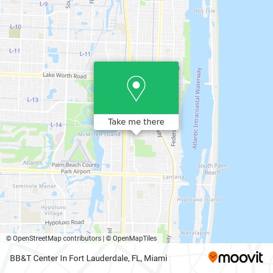 Mapa de BB&T Center In Fort Lauderdale, FL