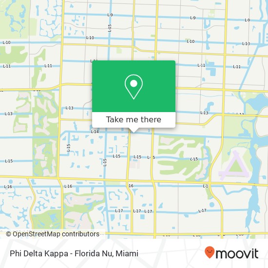 Mapa de Phi Delta Kappa - Florida Nu