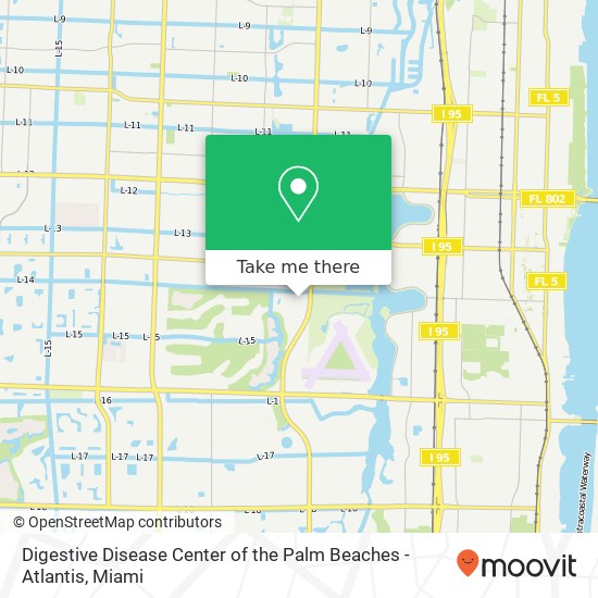 Mapa de Digestive Disease Center of the Palm Beaches - Atlantis