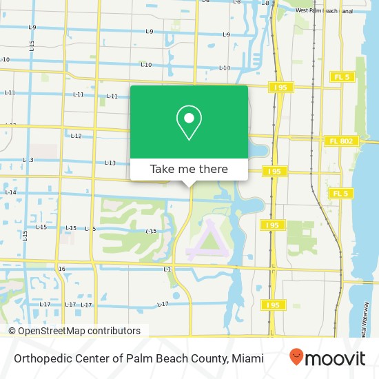 Orthopedic Center of Palm Beach County map