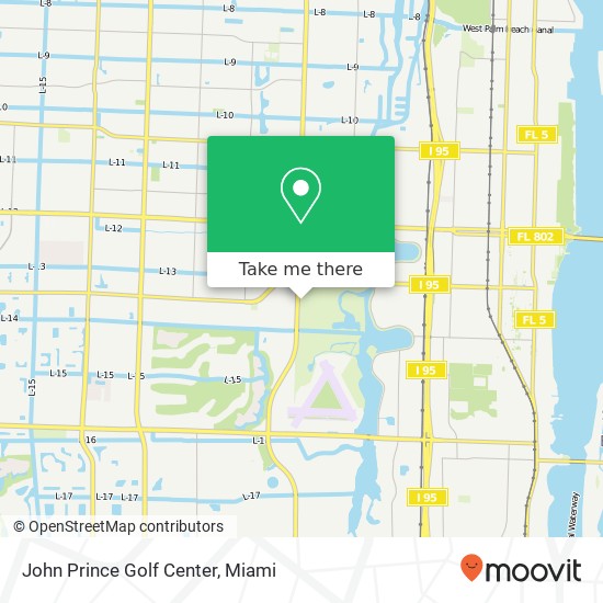 John Prince Golf Center map