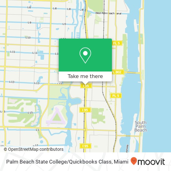 Mapa de Palm Beach State College / Quickbooks Class