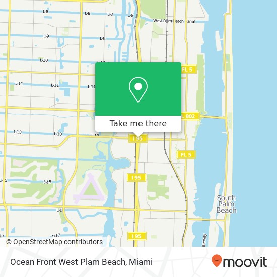 Ocean Front West Plam Beach map