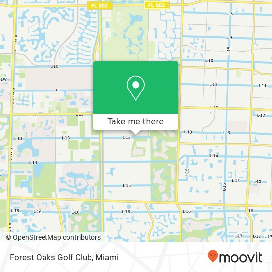 Forest Oaks Golf Club map