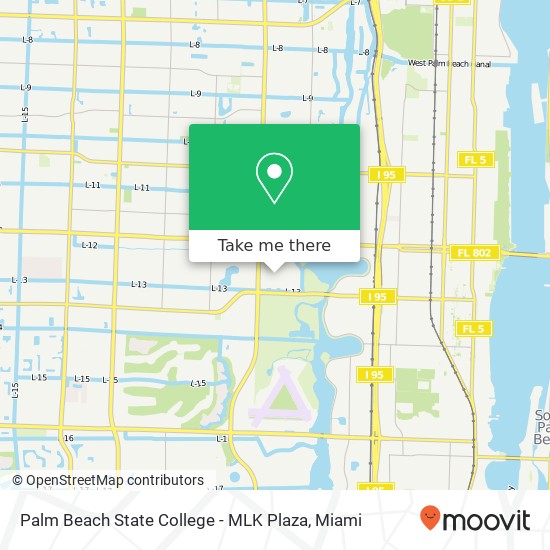 Mapa de Palm Beach State College - MLK Plaza