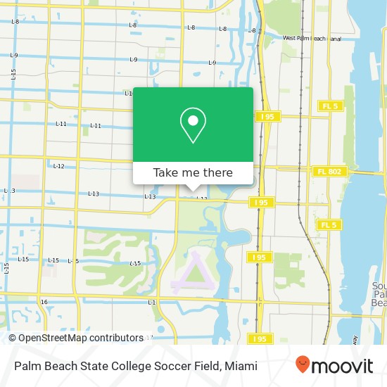 Mapa de Palm Beach State College Soccer Field