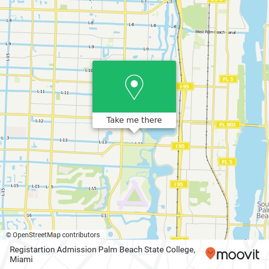 Registartion Admission Palm Beach State College map