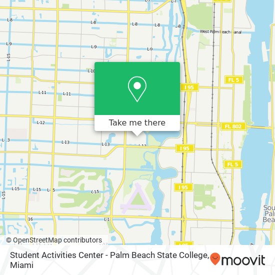 Student Activities Center - Palm Beach State College map