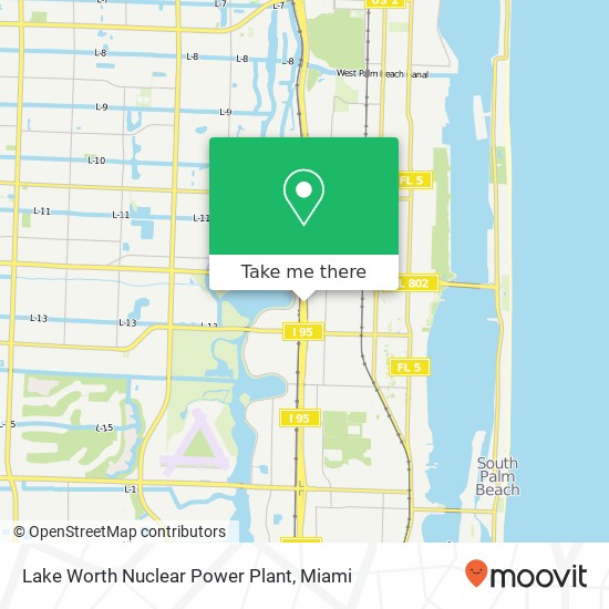 Lake Worth Nuclear Power Plant map