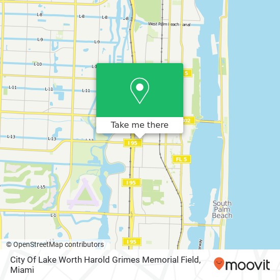 Mapa de City Of Lake Worth Harold Grimes Memorial Field