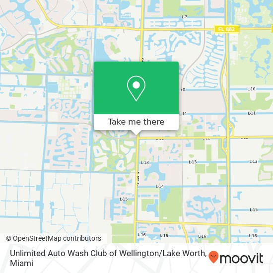 Unlimited Auto Wash Club of Wellington / Lake Worth map