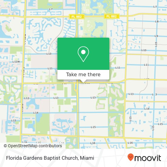 Mapa de Florida Gardens Baptist Church