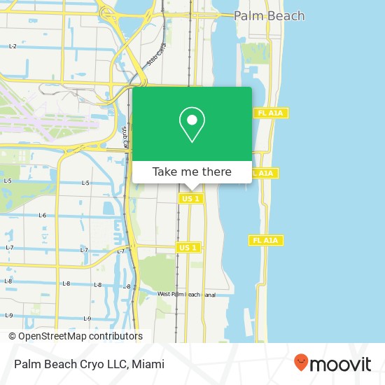 Mapa de Palm Beach Cryo LLC