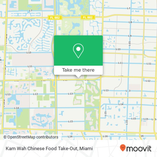 Mapa de Kam Wah Chinese Food Take-Out