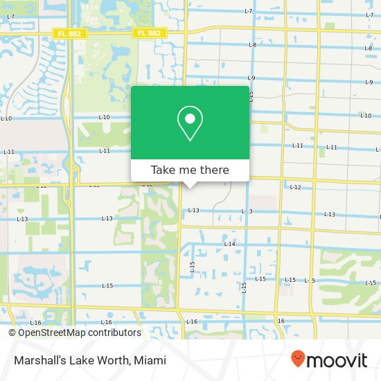 Marshall's Lake Worth map