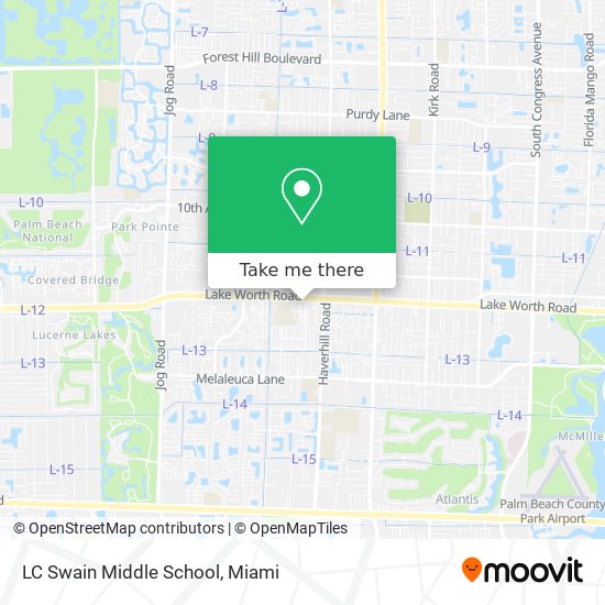 Mapa de LC Swain Middle School