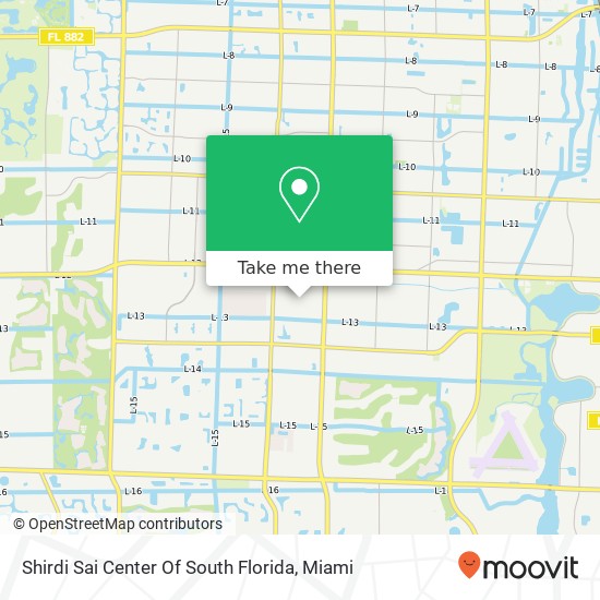 Mapa de Shirdi Sai Center Of South Florida