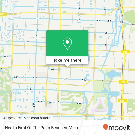 Health First Of The Palm Beaches map