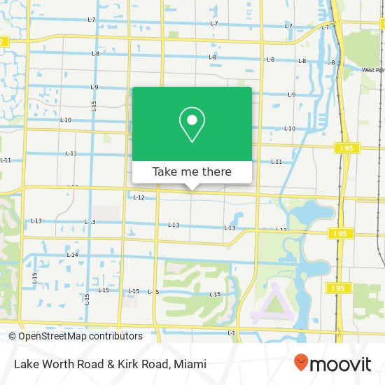 Lake Worth Road & Kirk Road map