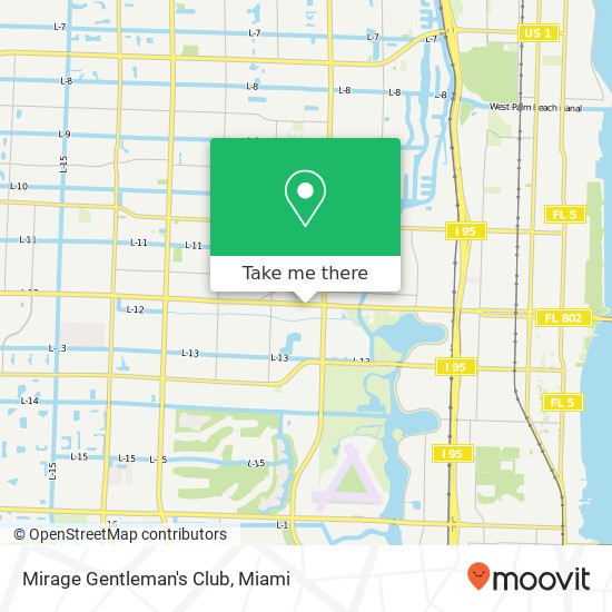 Mirage Gentleman's Club map