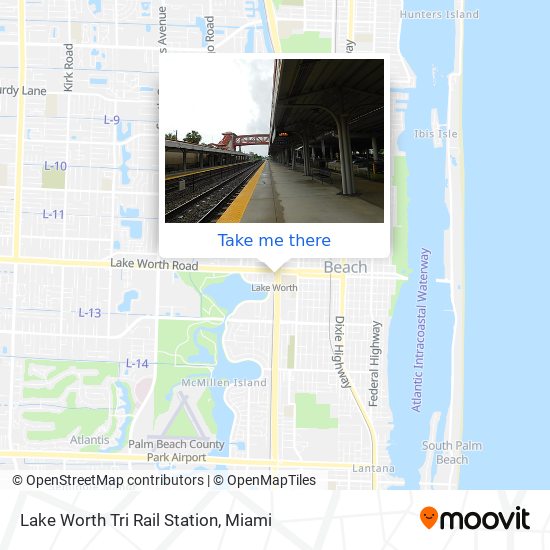 Mapa de Lake Worth Tri Rail Station