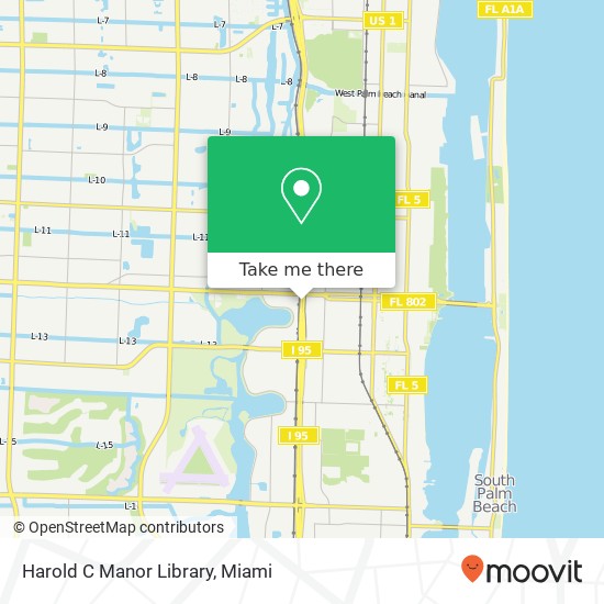 Harold C Manor Library map