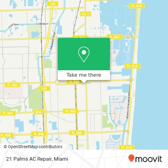 21 Palms AC Repair map