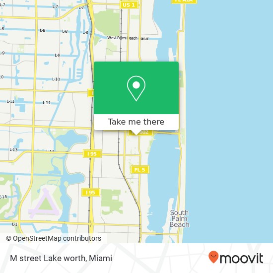 Mapa de M street Lake worth