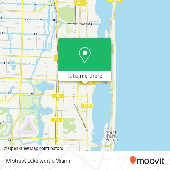 M street Lake worth map