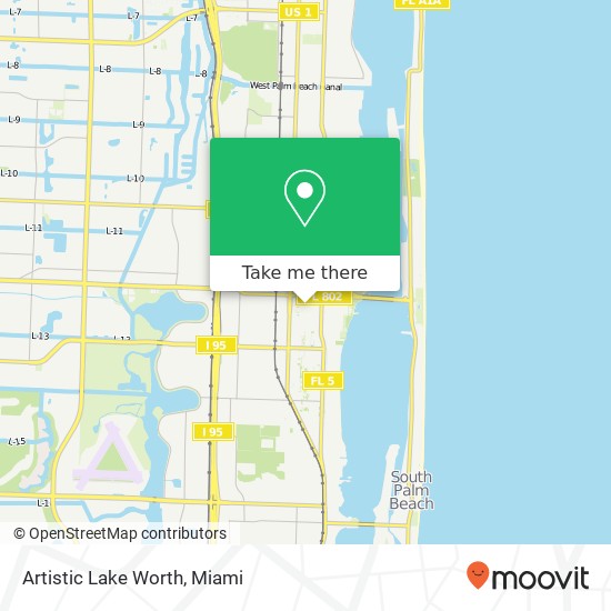 Artistic Lake Worth map