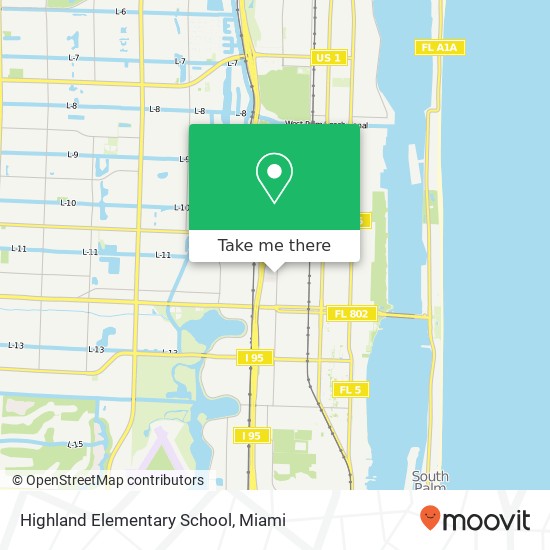 Highland Elementary School map