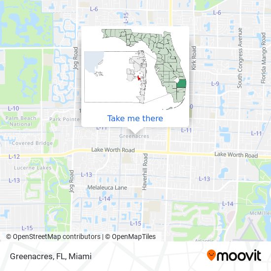 Greenacres, FL map