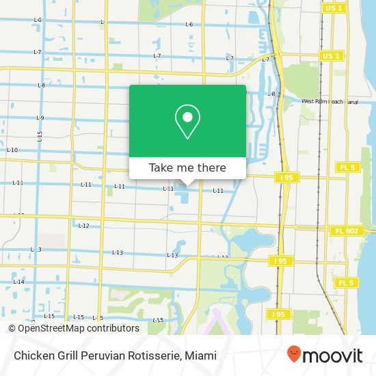 Mapa de Chicken Grill Peruvian Rotisserie