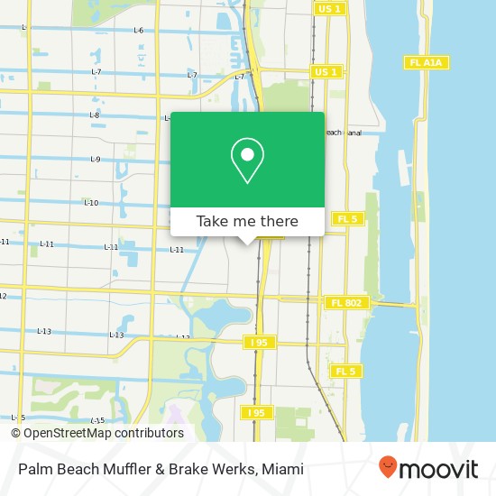 Palm Beach Muffler & Brake Werks map