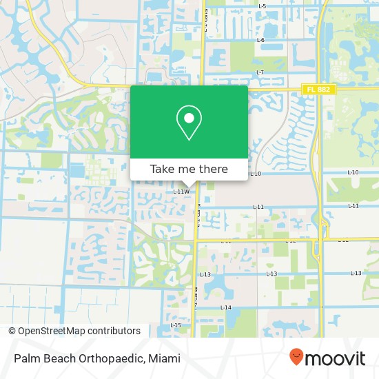 Palm Beach Orthopaedic map