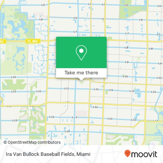 Mapa de Ira Van Bullock Baseball Fields