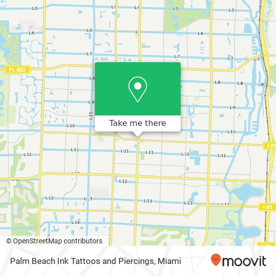 Palm Beach Ink Tattoos and Piercings map