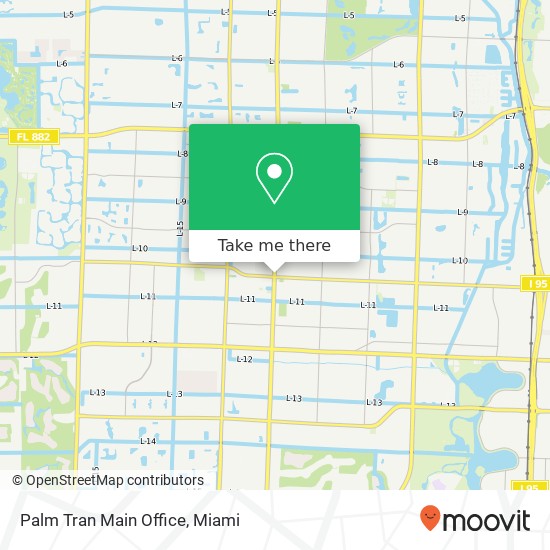 Palm Tran Main Office map