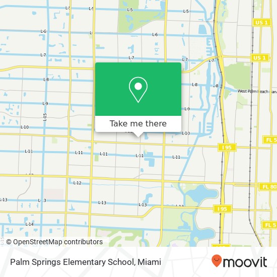 Mapa de Palm Springs Elementary School