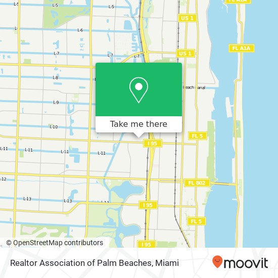 Mapa de Realtor Association of Palm Beaches