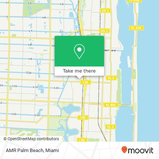 Mapa de AMR Palm Beach