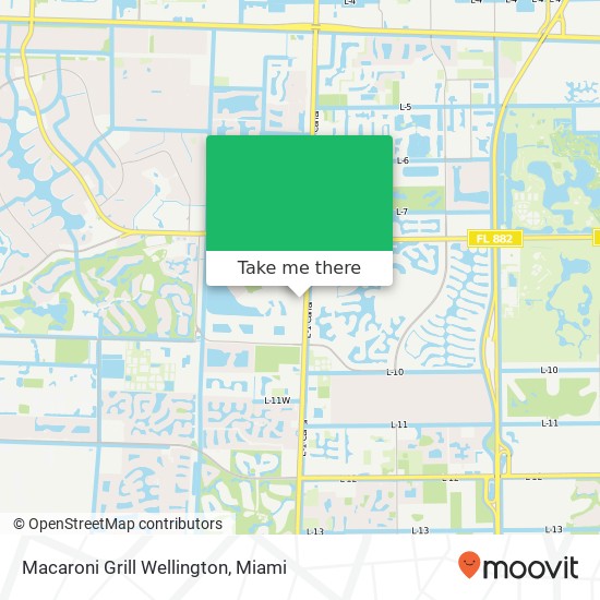 Mapa de Macaroni Grill Wellington