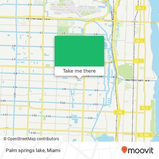 Mapa de Palm springs lake