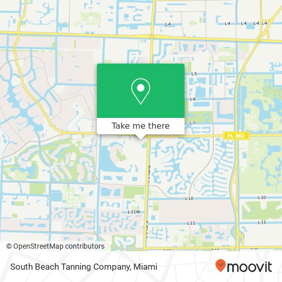 Mapa de South Beach Tanning Company