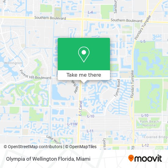 Olympia of Wellington Florida map