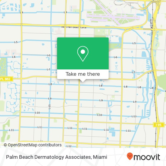 Palm Beach Dermatology Associates map