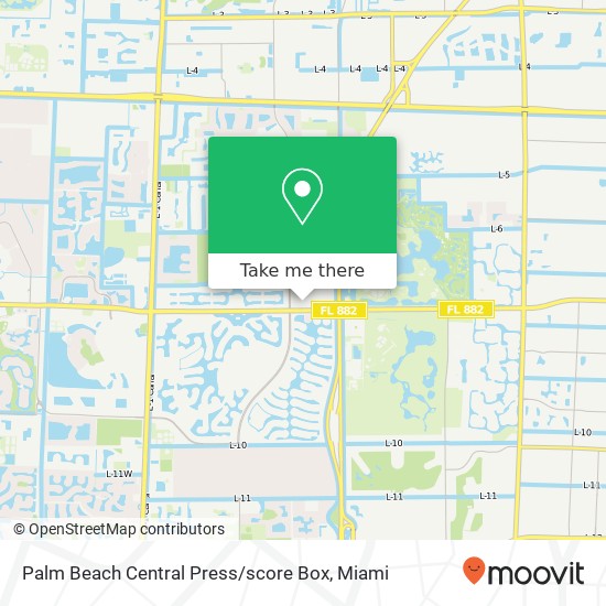 Mapa de Palm Beach Central Press / score Box