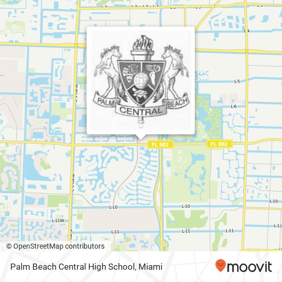 Mapa de Palm Beach Central High School