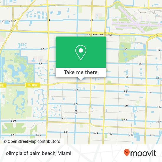 olimpia of palm beach map